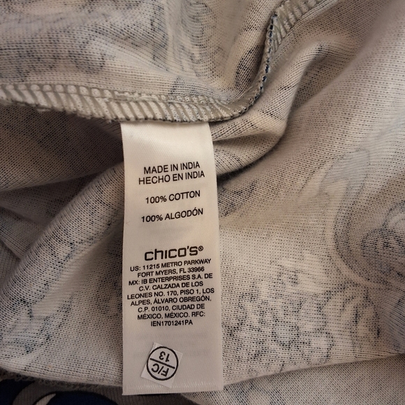 NWT CHICO'S MIXED SOIREE PIPER TEE - Picture 10 of 10